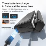 TELESIN Pocket-Size 3-Slot Charger Box & 2 Stamina Batteries Kit for GoPro HERO12/11/10/9 S0-ECB-01-TGP - Image 8