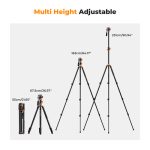 K&F Concept Professional Video Tripod with Fluid Head FH-03 (KF09.137) - Image 6