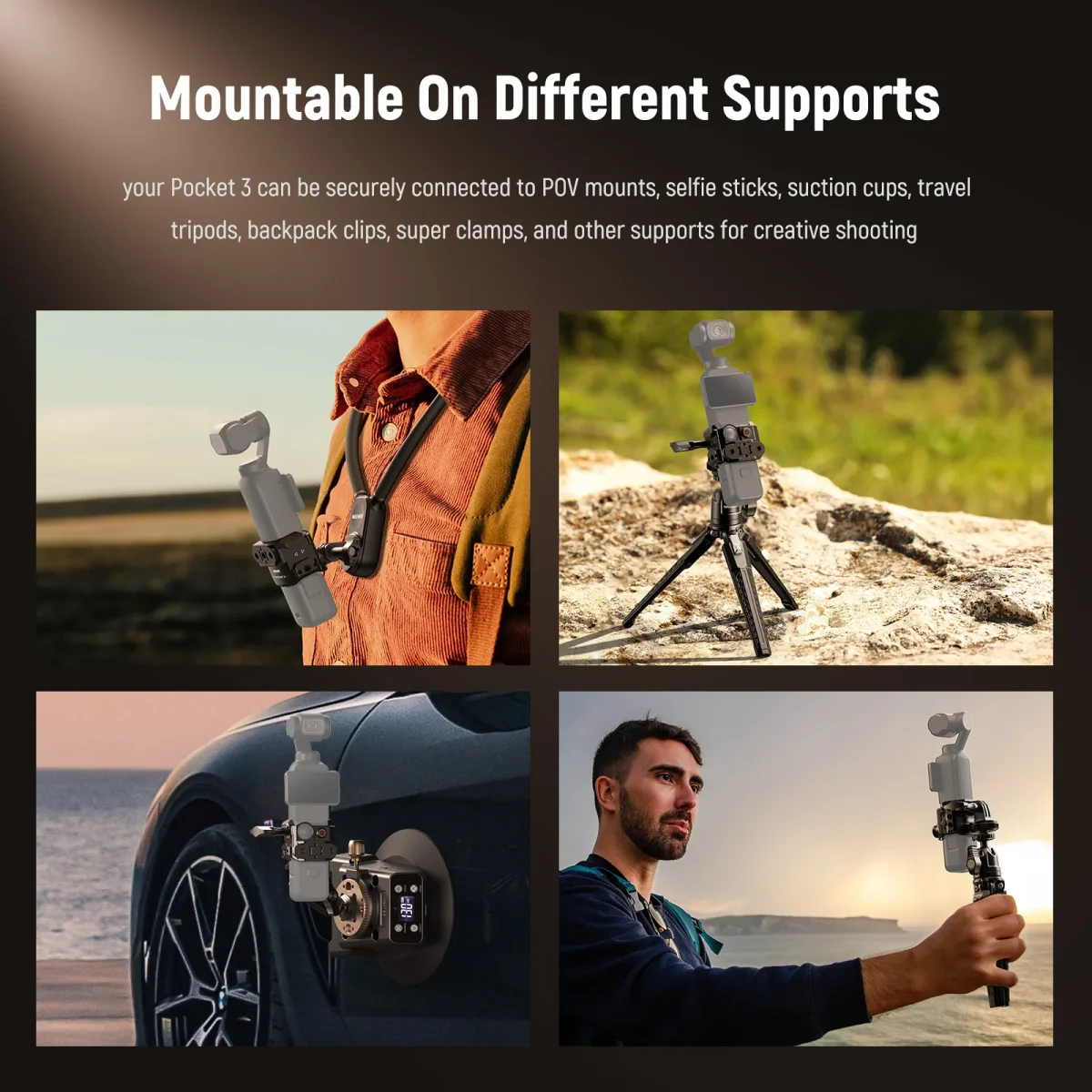 Neewer Action Camera Metal Cage For DJI Osmo Pocket 3 - Image 4