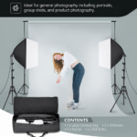 Generic 150W 2-Light Kit Softbox with Remote +Grid (Bi-Color) - Image 4