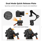 K&F Concept Professional Video Tripod with Fluid Head VA3+BV10 (KF09.147V1) - Image 6