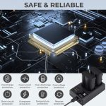 K&F Concept EN-EL15/EN-EL15A/EN-EL15B Battery Charger, Dual Slot Quick Charger for Nikon D7000, D7100, D7200, D750, D850, D810, D800, D800E, D750, D610, D600, D500, Z6, Z7, V1 Camera (KF28.0006) - Image 4