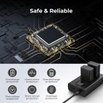 K&F Concept NP-FW50 Battery Charger with LCD Screen for Sony A7, A7II, A7RII, A7SII, A7S, A7S2, A7R, A7R2, A6000, A6500, A6300, RX10, NEX-3/5/7 (KF28.0009V1) - Image 5