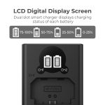 K&F Concept NP-FZ100 Battery Charger with LCD for Sony Alpha Cameras (KF28.0010V1) - Image 2