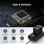 K&F Concept NP-FZ100 Battery Charger with LCD for Sony Alpha Cameras (KF28.0010V1) - Image 5