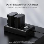 K&F Concept NP-FZ100 Battery Charger with LCD for Sony Alpha Cameras (KF28.0010V1) - Image 6