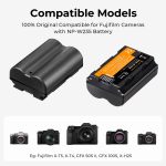 K&F Concept 2200mAh NP-W235 Battery and Charger for Fujifilm X-T5, X-S20, X-H2, X-H2S, GFX 100S, GFX 50S II, X-T4, 2 Pack Battery (KF28.0018) - Image 5