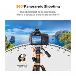 K&F Concept Video Fluid Head Tripod Head Max Load 11lb/5kg,Silky-Smooth, Stable Tripod Fluid Head for pan and tilt,Arca Swiss-Compatible Fluid Head Mount (KF31.087) - Image 4