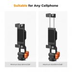 K&F Concept Metal Phone Tripod Mount,Universal Smartphone Stand with 2 Cold Shoe Mount, Adjustable Cellphone Holder for Horizontal and Vertical Shooting, Compatible with iPhone/Samsung and All Phones (KF31.094) - Image 5