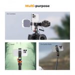 K&F Concept Metal Phone Tripod Mount,Universal Smartphone Stand with 2 Cold Shoe Mount, Adjustable Cellphone Holder for Horizontal and Vertical Shooting, Compatible with iPhone/Samsung and All Phones (KF31.094) - Image 6