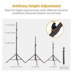 K&F Concept Light Stand for Photography, 7.5ft/2.3M Portable Extendable Photo Video Tripod Stand, Lighting Tripod with 1/4" Screw for Lighting/Strobe Light/Webcams/Cameras/Softbox, with Storage Bag (KF34.042) - Image 4