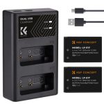 K&F Concept Canon LP-E17 Battery kit – 2 Batteries and Dual Charger (KF28.0014)