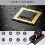 K&F Concept Sony FW-50 Battery Kit – 2 Batteries and Dual Charger (KF28.0015) - Image 2