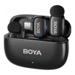 BOYA Mini-14 Tiny Wireless Microphone System 2-Person With USB-C Connector For Android/iOS Devices (2.4 GHz, Black) - Image 8