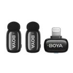 BOYA Mini-15 Tiny Wireless Microphone System 2-Person With Lightning Connector For iOS Devices (2.4 GHz, Black) - Image 12