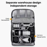 K&F Concept Camera Backpack for Professionals Photographers Army Green (KF13.087AV2) - Image 6