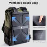 K&F Concept Camera Backpack for Professionals Photographers Army Green (KF13.087AV2) - Image 3