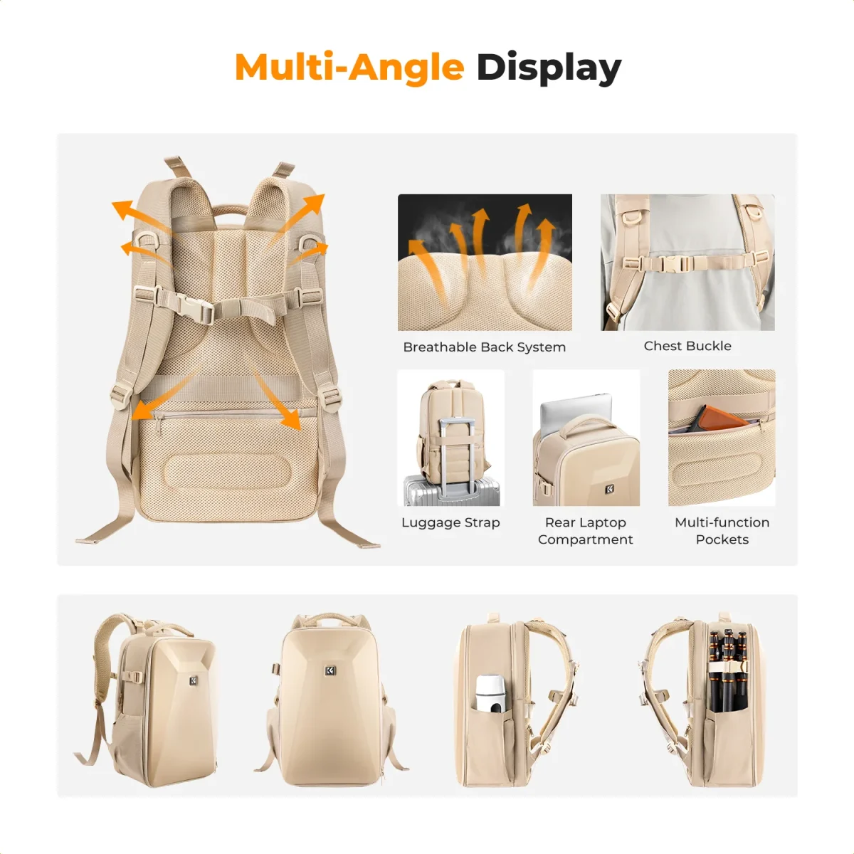 KF13.134V1-4 K&F Concept Camera Backpack for Professionals Photographers (KF13.134V1) - Image 5