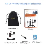 MAMEN KM-D1 Lavalier Microphone 3.5mm - Image 3
