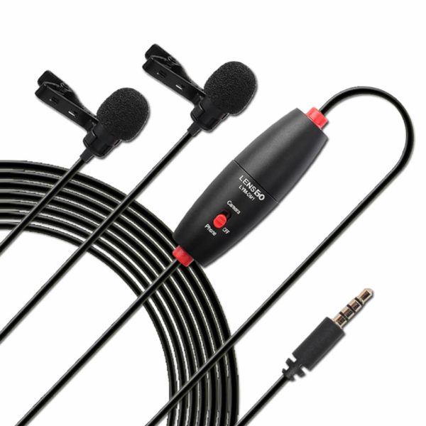 LENSGO DM1 Lavalier Microphone and Dual Microphone