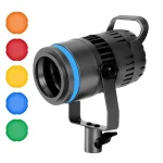 ZSYB P60S Lightweight Professional LED Video Spotlight – Remote Control, 5-Color Dimmable Lighting (2800K–7000K)