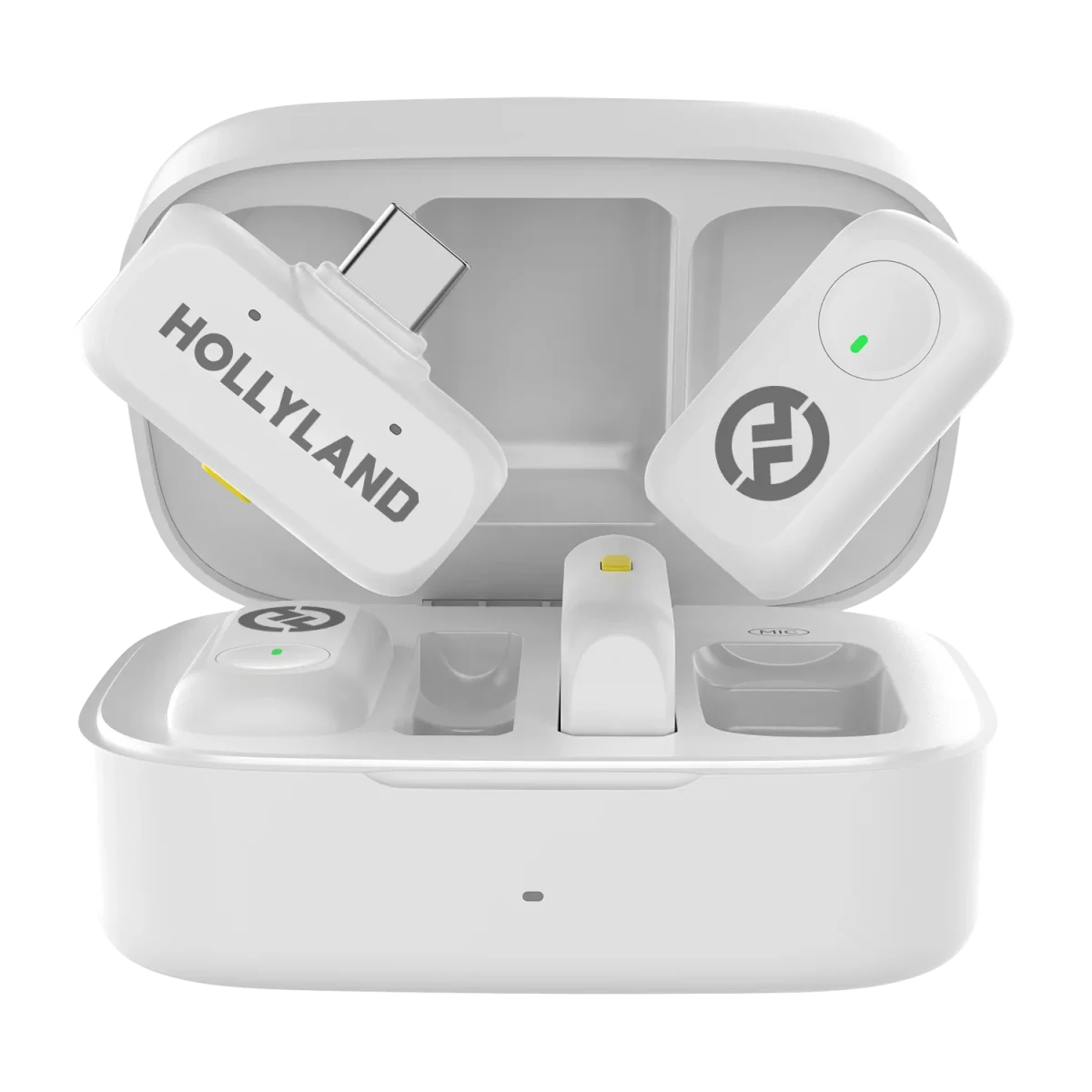 Hollyland Lark A1 Combo (2TX + Lightning RX + USB-C RX) – White - Image 1