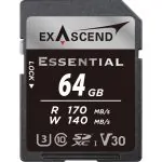 Exascend 64GB Essential UHS-I SDXC Memory Card 64GB/170S/V30