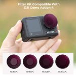 K&F Concept DJI Osmo Action 4/5 Pro ND&PL Filter Kit – 4-Pack (ND8/16/32/64) – Multi-Coated Optical Glass (KF.2077) - Image 8