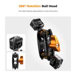 K&F Concept MS14 Magic Arm with Dual Ball Heads (KF31.082) - Image 5