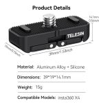 TELESIN Dual Mount Adapter for Insta360 X4 S7-JBK-05 - Image 2