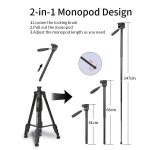 Jmary KP-2274 Aluminum Tripod – 1.67m Lightweight 4-Section Tripod with 1/4" Screw for Cameras & Smartphones - Image 4