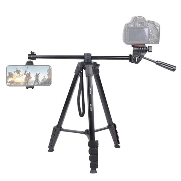 Jmary KP-2209 Horizontal Axis Tripod – 1.7m 5-Section Lightweight Tripod for Camera & Mobile