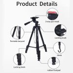 Jmary KP-2209 Horizontal Axis Tripod – 1.7m 5-Section Lightweight Tripod for Camera & Mobile - Image 4
