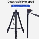 Jmary KP-2209 Horizontal Axis Tripod – 1.7m 5-Section Lightweight Tripod for Camera & Mobile - Image 12
