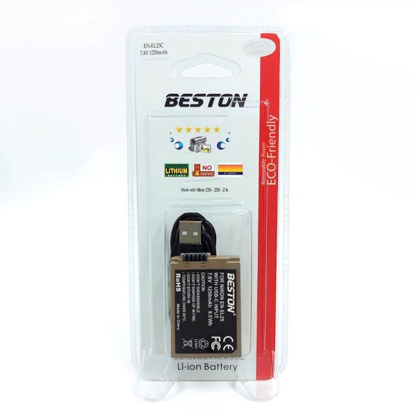 Beston EN-EL25C Battery for Nikon Cameras [USB C/Rechargeable]