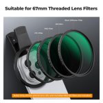 K&F Concept 67mm Clip-on ND2–32 Phone Camera Lens Filter Kit, Compatible with All Smartphone Models (KF01.2901V2) - Image 5