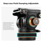 K&F Concept Professional Video Tripod with Fluid Head VA3+BV20 (KF09.148V1) - Image 9