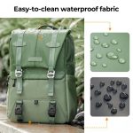 K&F Concept Camera Backpack 20 L Urban Wander 01 – Light green | K&F Concept Travel Camera Bag (KF13.087AV9) - Image 3