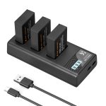 K&F Concept LP-E17 Battery 3-Pack with Upgraded 3-Slot LCD Charger (KF28.0052) - Image 4