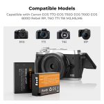 K&F Concept LP-E17 Battery 3-Pack with Upgraded 3-Slot LCD Charger (KF28.0052) - Image 5