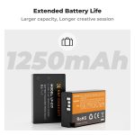 K&F Concept LP-E17 Battery 3-Pack with Upgraded 3-Slot LCD Charger (KF28.0052) - Image 6