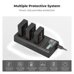K&F Concept LP-E17 Battery 3-Pack with Upgraded 3-Slot LCD Charger (KF28.0052) - Image 8