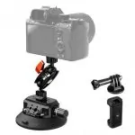 K&F Concept 4.5" Suction Cup Camera Mount with Double Ball Head Magic Arm, Phone Clamp & GoPro Adapter (KF31.100)
