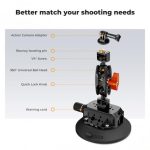 K&F Concept 4.5" Suction Cup Camera Mount with Double Ball Head Magic Arm, Phone Clamp & GoPro Adapter (KF31.100) - Image 7