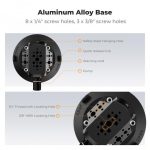 K&F Concept 4.5" Suction Cup Camera Mount with Double Ball Head Magic Arm, Phone Clamp & GoPro Adapter (KF31.100) - Image 6