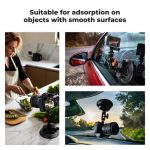 K&F Concept 4.5" Suction Cup Camera Mount with Double Ball Head Magic Arm, Phone Clamp & GoPro Adapter (KF31.100) - Image 2