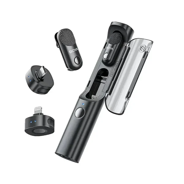 BOYA Magic-04 | AI-Powered 2-Person Wireless Mic System for iPhone & Android (USB-C + Lightning)