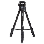 Jmary KP-2599 Aluminum Tripod – 1.65m Lightweight Travel Tripod with 360° Panoramic Head & Quick Release Plate (Black)