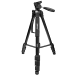 Jmary KP-2264 Lightweight 2-in-1 Tripod Monopod – 1.76m Aluminum Alloy Tripod with 3-Way Pan Head & Quick Release Plate (Black)