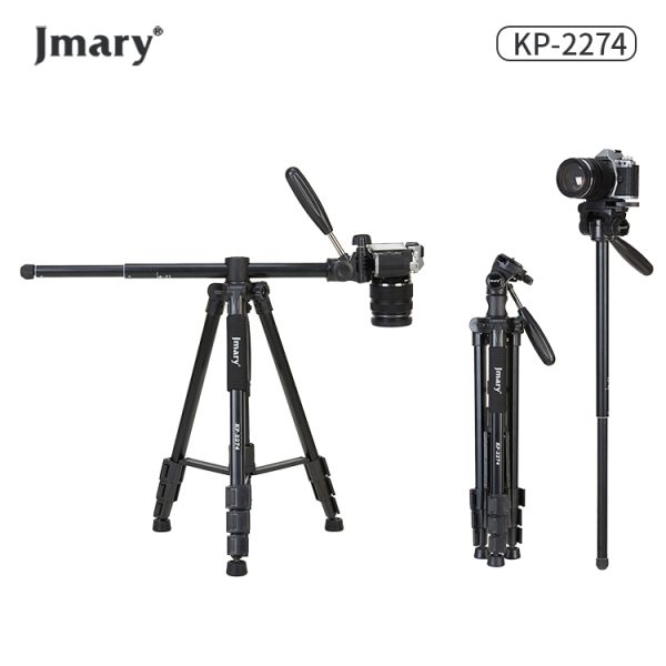 Jmary KP-2274 Aluminum Tripod – 1.67m Lightweight 4-Section Tripod with 1/4" Screw for Cameras & Smartphones